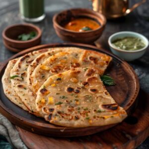 Stuﬀed Naan (Paneer)